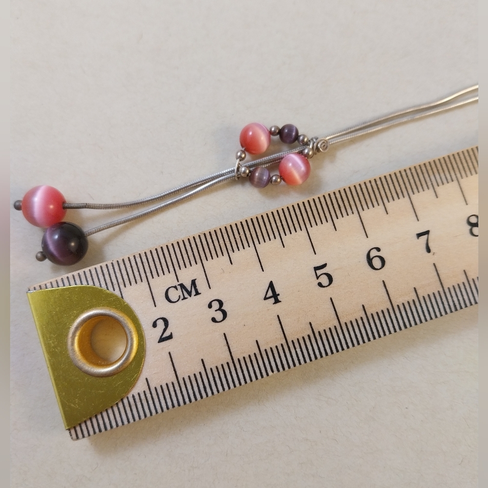 Sterling Silver and Pink Necklace - Picture 6 of 11